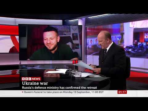 Jake Hanrahan on BBC News speaking about the Ukraine counteroffensive