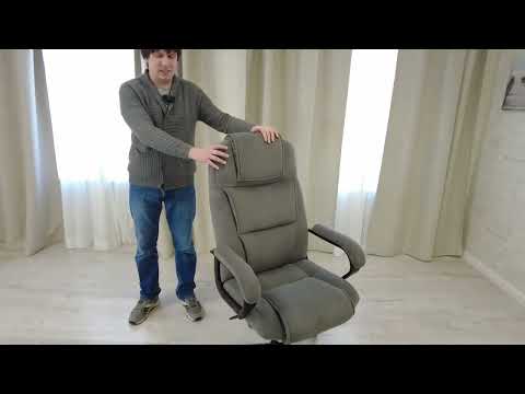 Офисное кресло BERGAMO Хром (22) кож/зам, белый, арт.19400 в Новосибирске - видео 18
