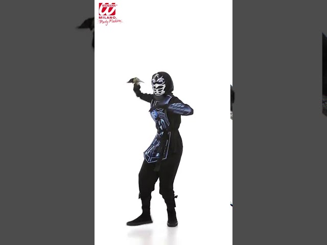 Vídeo relacionado con Morph Disfraz de ninja para mujer, disfraz de ninja de Halloween para mujer, disfraz de Halloween para adultos, talla S