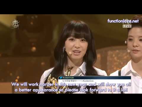[ENG SUB] 140116 f(x) Winning Disk Bonsang at the GDA
