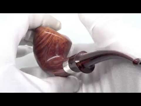 TAO Bent Freehand Smoking Pipe With Silver Band From PIPELIST.COM