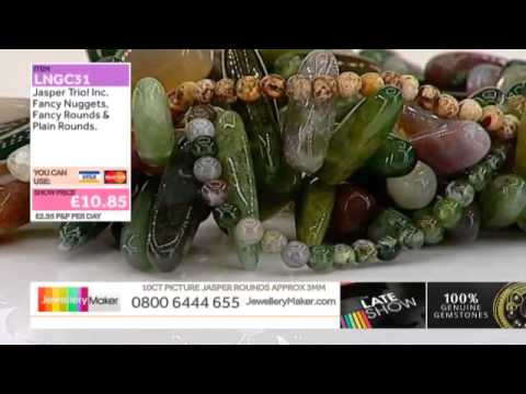 Black Spinel and Grey Moonstone for jewellery making: JewelleryMaker late show LIVE 11/08/2014