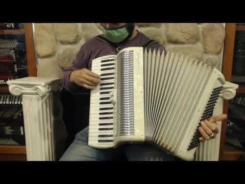 7765 - Cream Salanti Mod.145 Piano Accordion LM 41 120 image 2