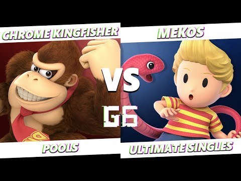 Glitch 6 SSBU -  Chrome Kingfisher (Donkey Kong) VS  Mekos (Lucas) Smash Ultimate Pools