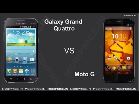 Compare Online Samsung Galaxy Grand Quattro vs Moto G Price Specification Review
