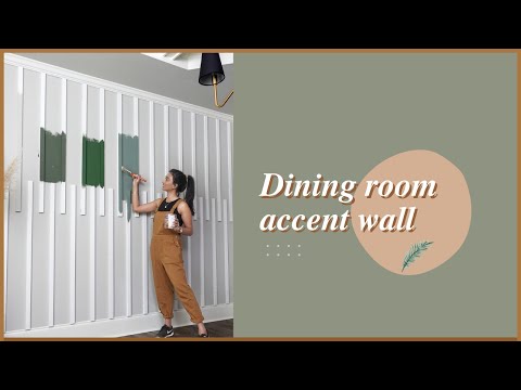 This will make your room look bigger| Updating builder grade home |Accent wall ideas for dining room