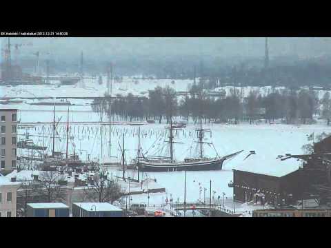 Helsinki timelapse: South Harbour webcam (winter solstice 2012)