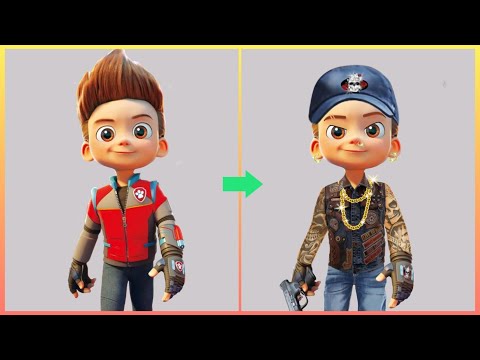 Paw Patrol : Ryder Glow Up into Rich Bad Boy-Disney Movie Transformation @funnycartoon5754
