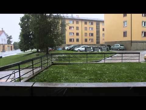 Orage de grêle / Hail storm Neuchâtel 20 juin 2013