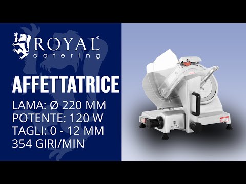 Affettatrice professionale elettrica Royal Catering RCAM-220B | Presentazione del prodotto