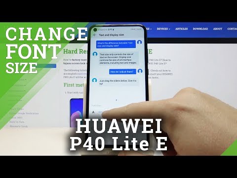 How to Change Font Size in Huawei P40 Lite E