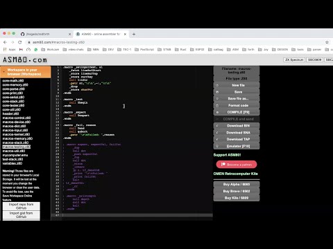 Using ASM80 with GitHub for Z80 assembly language development