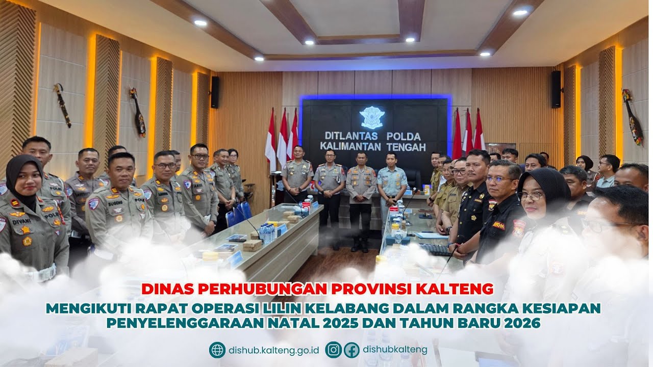 Dishub Kalteng Bersinergi untuk Pengamanan Nataru 2025/2026