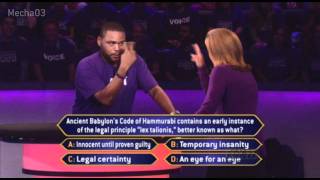 &quot;I Did NOT Wink!&quot; - Who Wants to be a Millionaire [Season 10]
