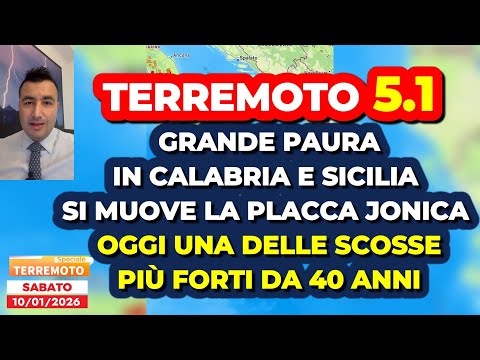 A 5.1 magnitude earthquake in the Ionian Sea, one of the strongest tremors in Southern Italy in 4...