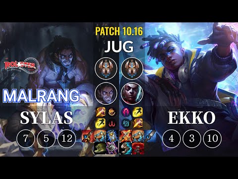 KT Malrang Sylas vs Ekko Jungle - KR Patch 10.16