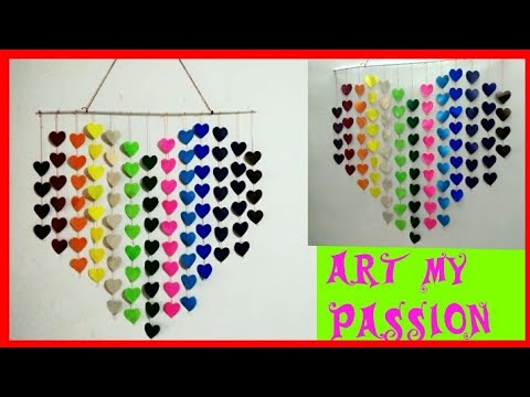 Diy easy paper wall hanging/ heart shape paper wall hanging/ wall decoration/artmypassion30 Video