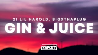 21 Lil Harold - Gin & Juice (Lyrics) ft. BigXthaPlug
