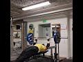 150kg bench press with close grip 5 reps 3 sets and 140kg 5 reps 3 sets,legs up