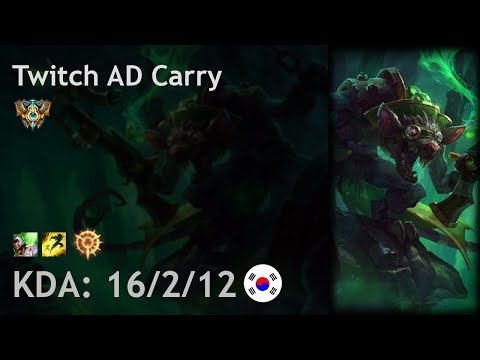 Twitch AD Carry vs Ezreal - KR Challenger Patch 8.5