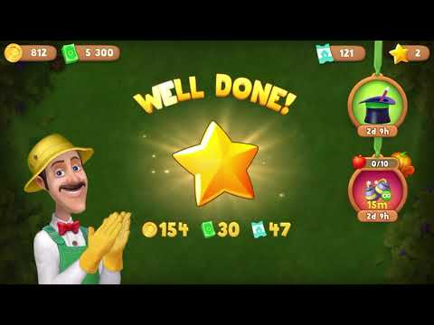 Gardenscapes Level 2729 With No Boosters - Super Hard Level - Bonus Scene With Austin