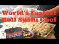 World's Fastest Roll Sushi Chef | How To Make Sushi Fast