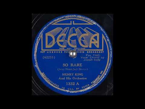 Henry King & his orchestra - So Rare (1937)