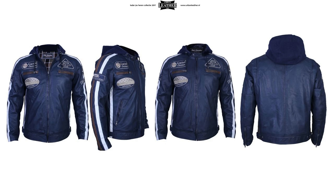 Aanbieding gewatteerde jas heren Amsterdam Gratis Verzending URBANLEATHER Leren Jassen Heren