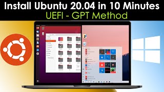 How to Dual Boot Ubuntu 20.04 LTS and Windows 10 [ 2022 ] |  UEFI - GPT Method