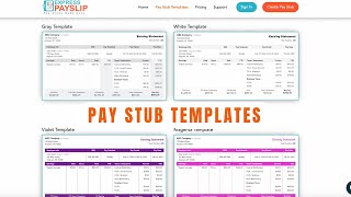 Best and FREE Sample Pay Stub Templates