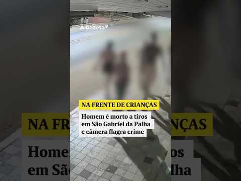 Homem é morto a tiros em São Gabriel da Palha e câmera flagra crime    #shorts #noticias