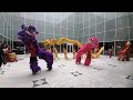 dragon dance with lion舞龙舞狮表演