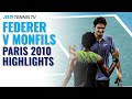 Roger Federer v Gael Monfils Epic Match | Paris 2010 Extended Tennis Highlights