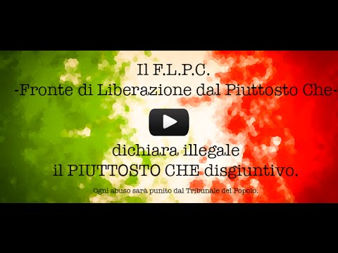 Giacomo Lariccia PIUTTOSTO Videoclip del Fronte di Liberazione dal Piuttosto Che - FLPC