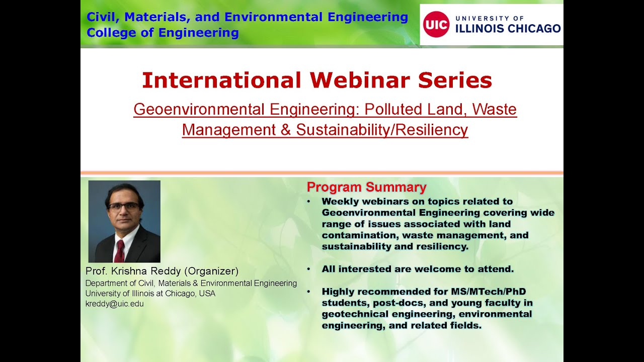 Introduction to Geoenvironmental Engineering Webinar Series