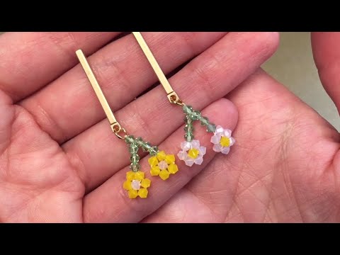 DIY Как сделать ромашки из бисера. Серьги из бисера. Chamomile earrings.