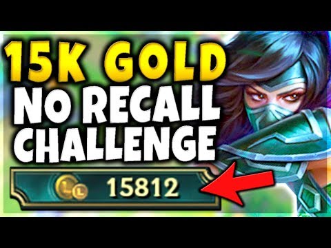 15K GOLD WITHOUT RECALLING CHALLENGE (IN DIAMOND) INSANE RANKED CHALLENGE - League of Legends