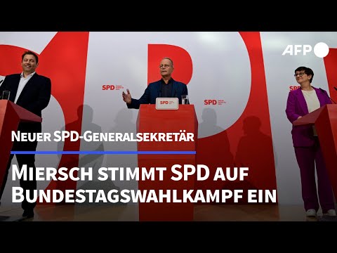 Neuer SPD-Generalsekretär Miersch stimmt Partei auf Bundestagswahlkampf ein | AFP