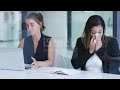 Business Woman Sneezing And Blowing Her Nose