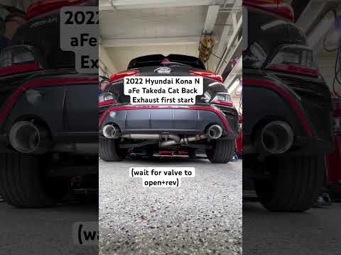 Hyundai Kona N with aFe Takeda Cat Back Exhaust - first start up