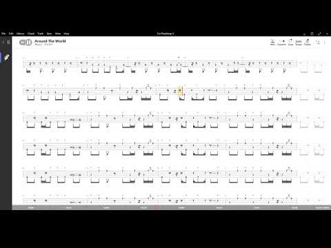 Around The World ( Daft Punk ) ,Tablatura e base Senza Basso - Backing bass track - NO BASS
