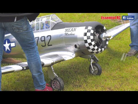"MEAN MACHINE" GIANT SCALE HARVARD AT-6 TEXAN with *burbling* 250cc MOKI RADIAL engine (CARF MODELS)