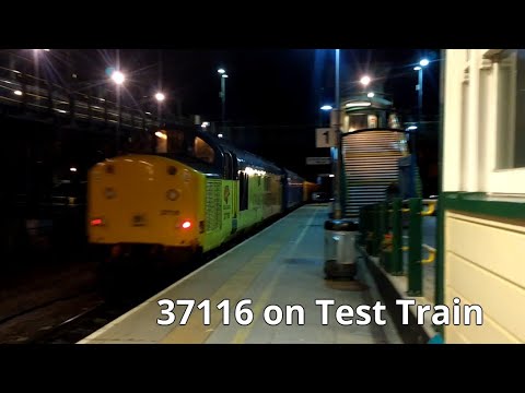 Prestatyn 5.9.2018 - Colas 37116 on Network Rail test train - Class 37