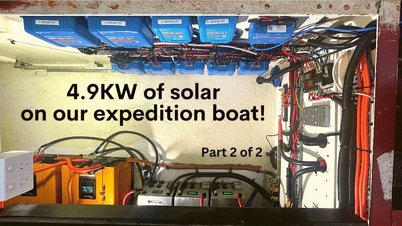 4.9KW of solar on our expedition boat - Brupeg Ep.337 #cigssolarpanels #yuma #bougerv #flexiblesolar