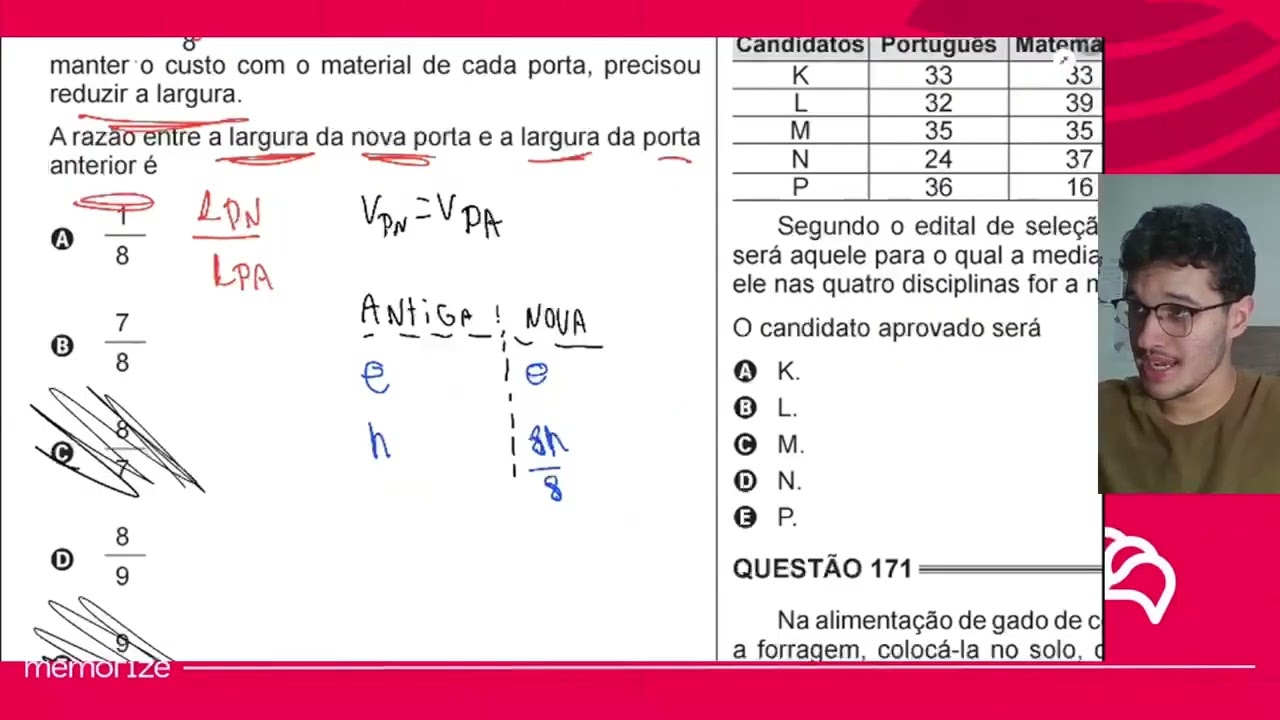 Resolução em Vídeo — Questão 139 ENEM 2014