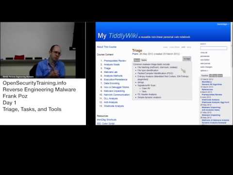 Reverse Engineering Malware Day 1 Part 3: Triage, Tasks, and Tools