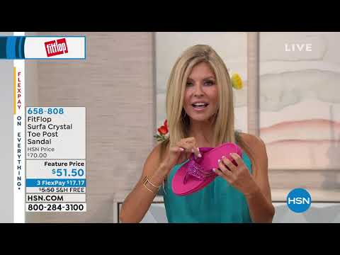 FitFlop Surfa Crystal Toe Post Sandal