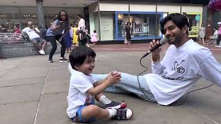 A kid enjoying Bollywood song  Live in UK
