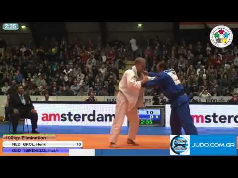 Judo Grand Prix Amsterdam 2011 -100kg GROL (NED)-TSIREKIDZE (GEO)