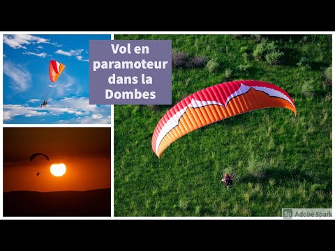 Paramoteur  dans  la Dombes magnifique